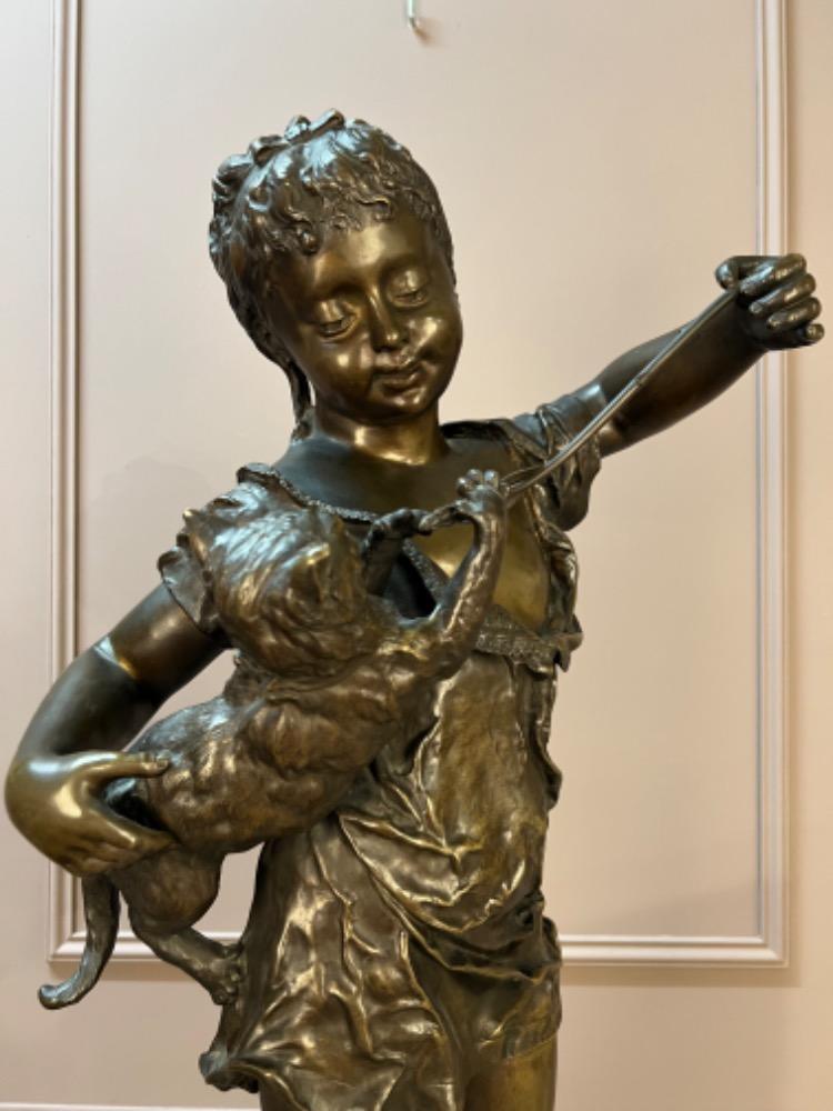Big bronze statue signed Laporte