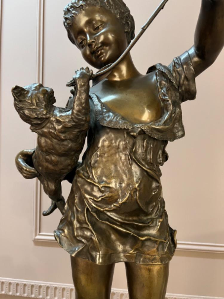 Big bronze statue signed Laporte