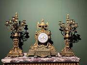 Louis XVI style clock set