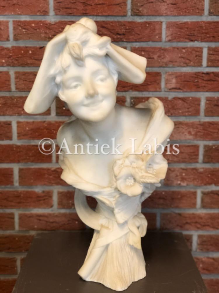 Marble bust of a young lady