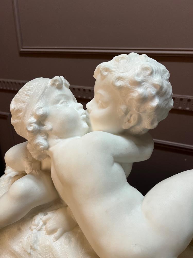 Marble group signed A. Goutal