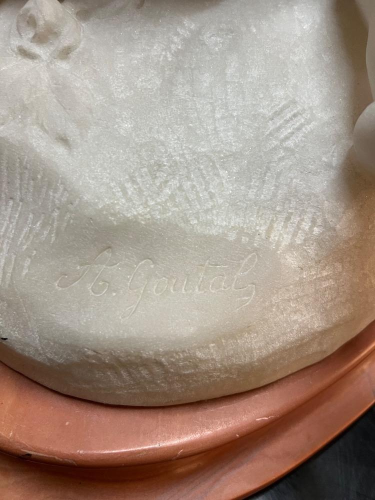 Marble group signed A. Goutal