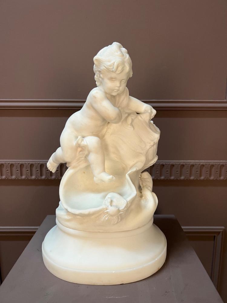 Marble sculpture signed H. Moreau