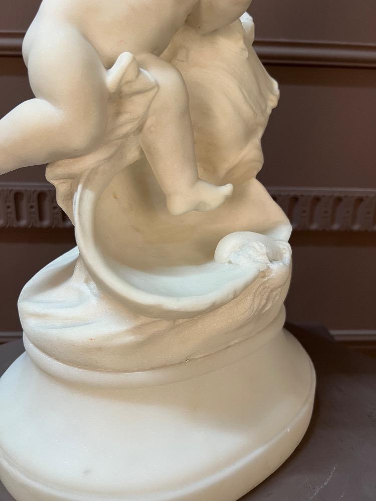 Marble sculpture signed H. Moreau